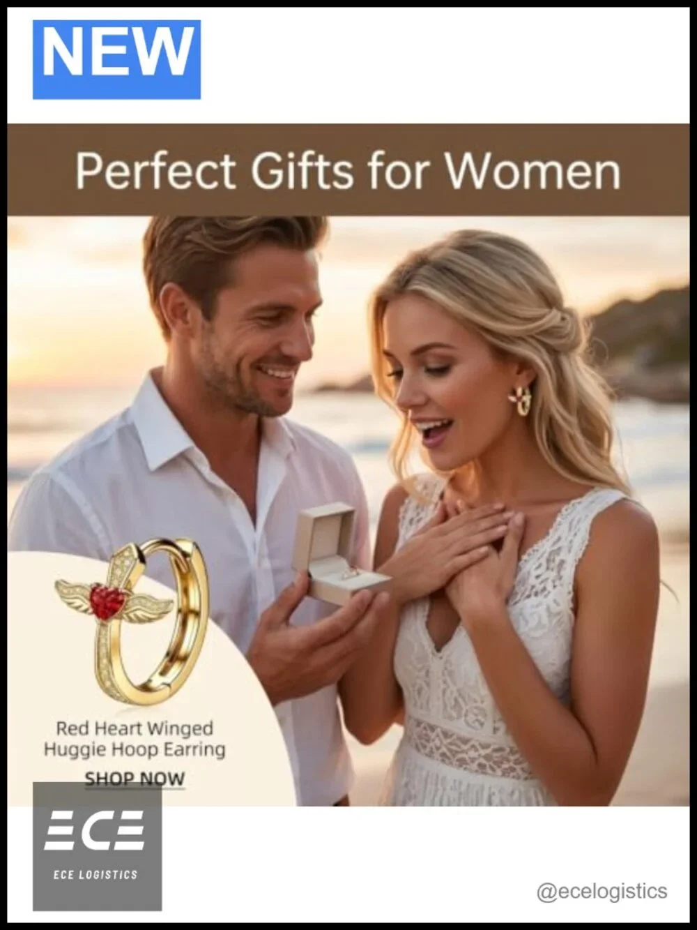 Gold Plated Cross Angel Wings Hoop Earrings Red Heart Birthstone CZ 18mm